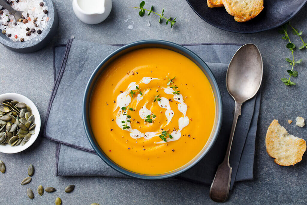 Winter special carrot cream soup Potsdamer Platz Events